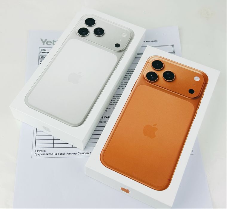 НОВ! Apple iPhone 17 Pro Max Cosmic 1TB Orange/Silver  3г. Гаранция!