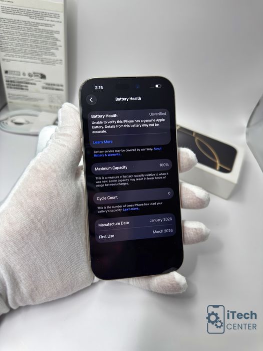 iPhone 16 Pro, 128GB, Natural Titanium, 100% батерия, ОТЛИЧЕН, 1г. ГАРАНЦИЯ!