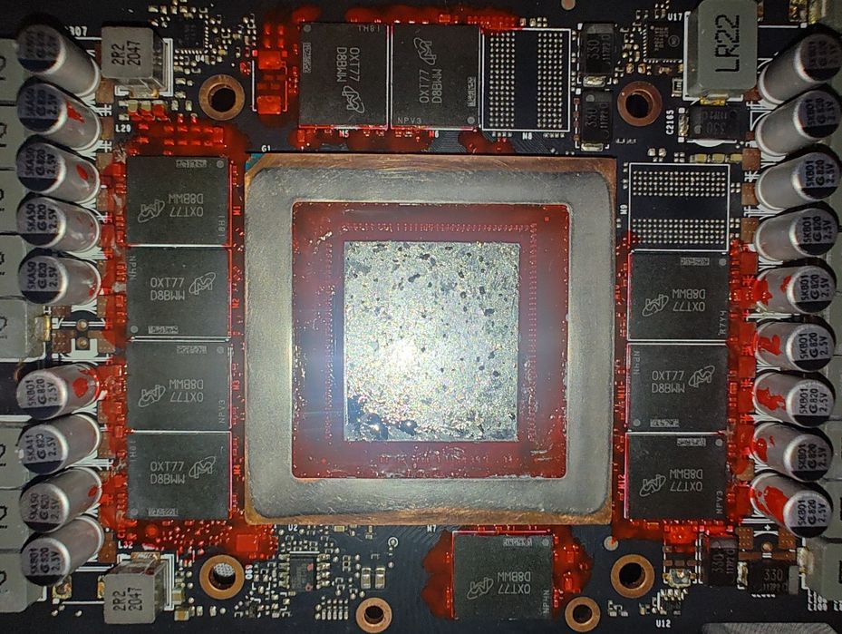 RTX 3080 EVGA cu racire pe lichid modificata