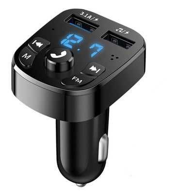 Адаптер, Bluetooth FM трансмитер Зарядно за кола Аудио Двоен USB MP3