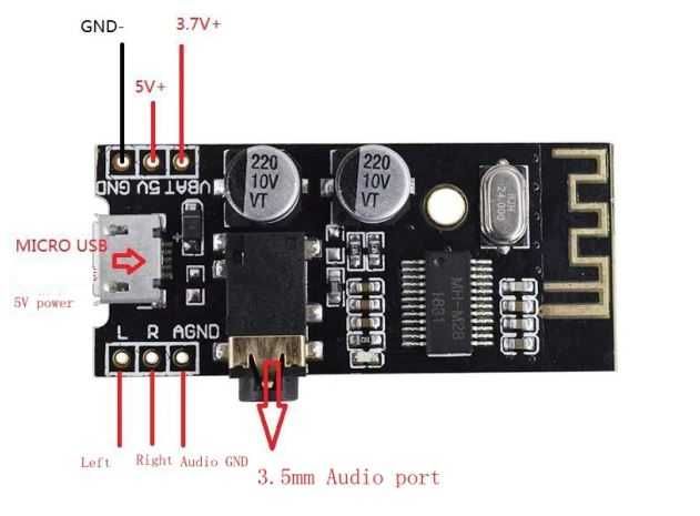 BT5.0 Аудио MP3 Bluetooth платка MH-M28