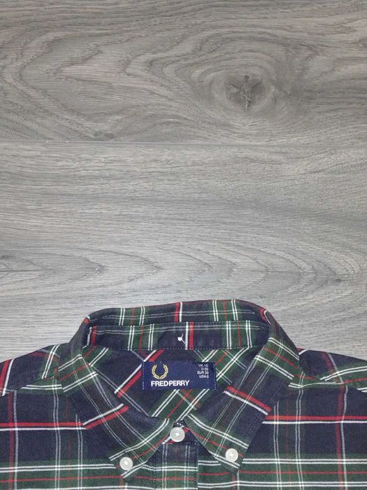 Camasa Fred Perry de dama bumbac verde alb rosu marimea M