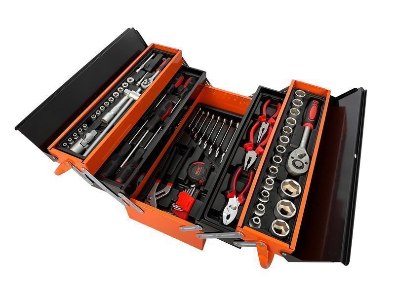 Метална кутия с инструменти, с 85 части gebo tools