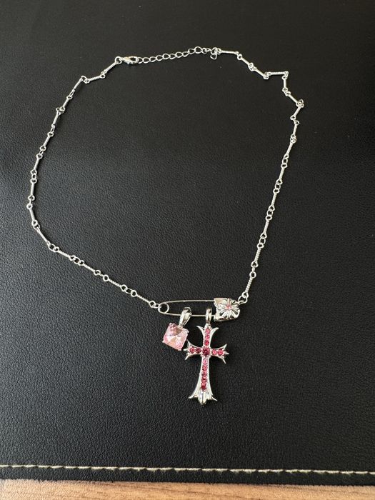 Lant Chrome Hearts Pink Crystal Cross Unisex