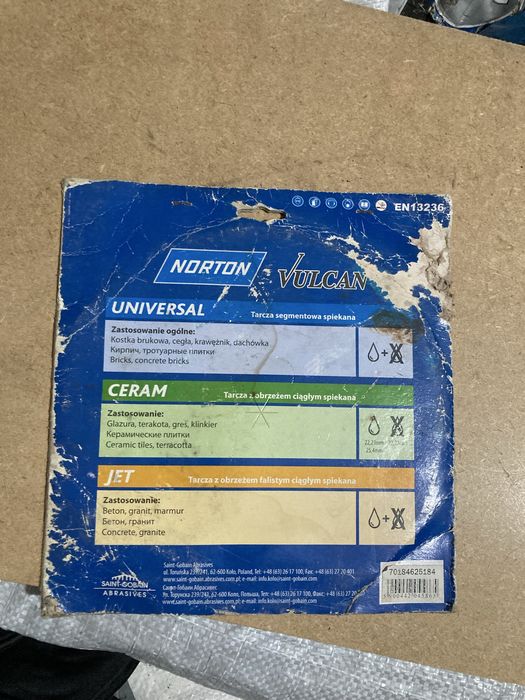 Disc Diamantat Norton Vulcan Ceramica 230mm