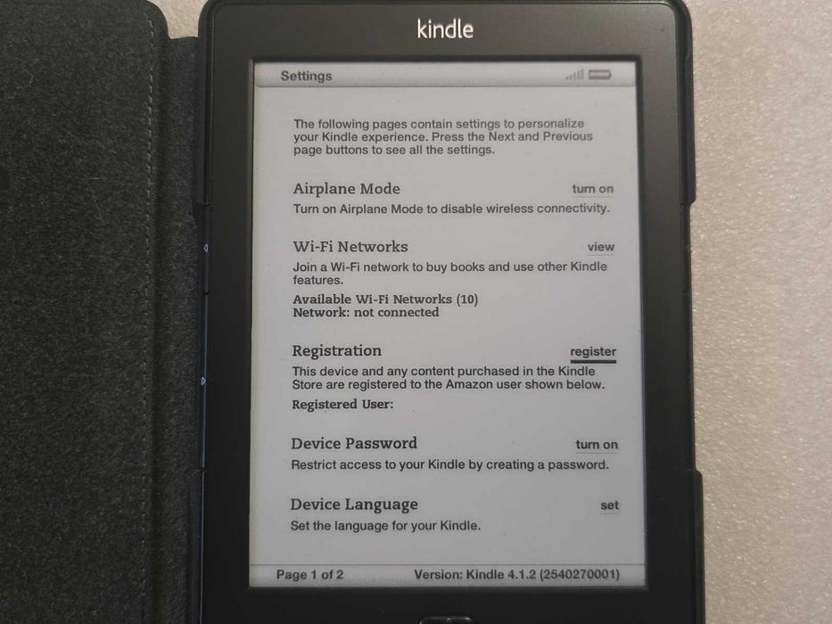 eBook Reader Amazon Kindle 4 (Gen. 4), Ecran E-Ink Pearl 6", Wi-Fi, 2GB + Husă Kindle
