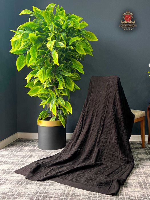 Вязаный плед 120×200 см — Подарка