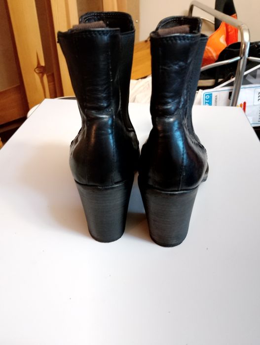 Елегантни черни боти Riccardo Cartellane Made in Italy естествена кожа