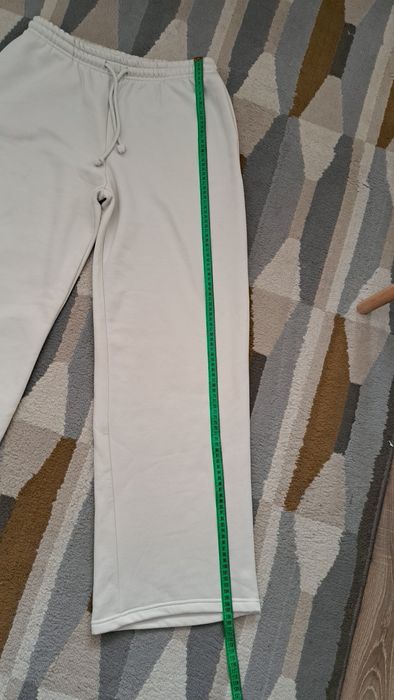 Pantaloni crac larg Zara, L, crem