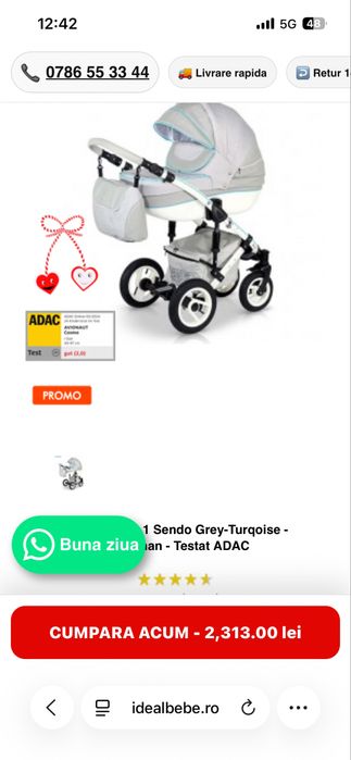 cărucior 3 in 1 Kraussman