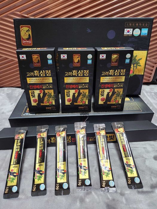 Korea Black Jenshen Berry Gold Stick Gold Light