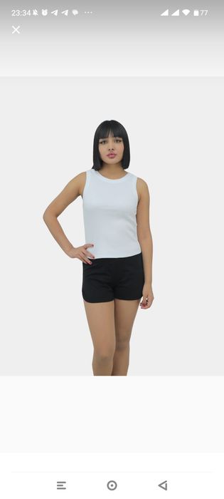 Продам белый топ в рубчик