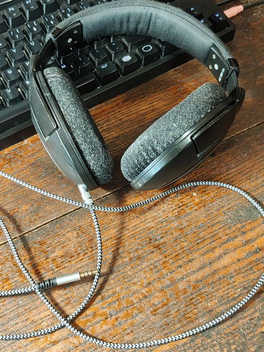 Casti premium Over Ear Sennheiser HD 598 Cs cu cablu original 3m 6.3