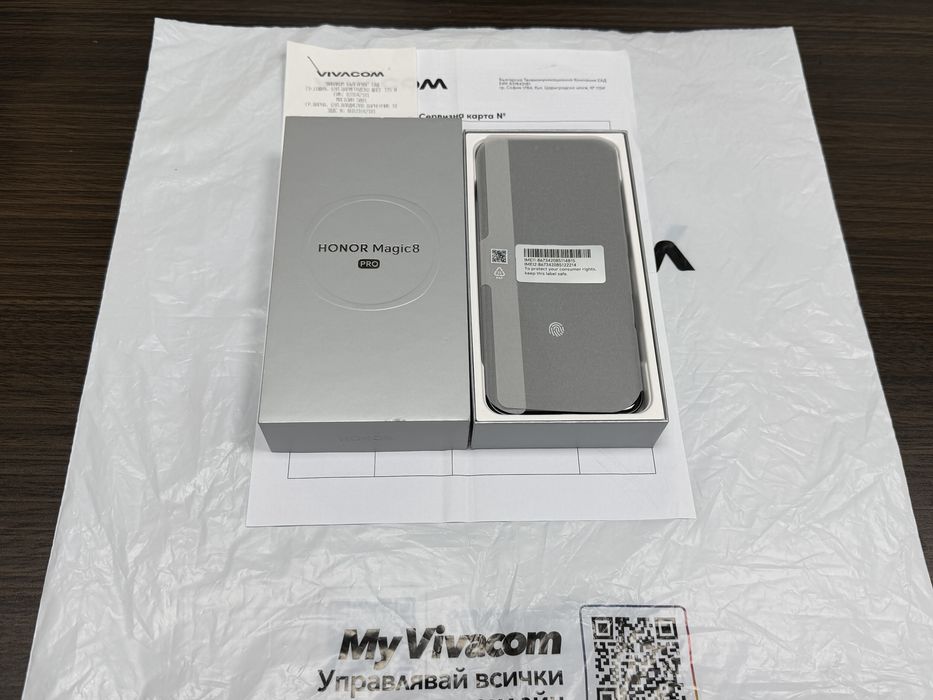 ***КАТО НОВ 512GB Honor Magic 8 Pro Гаранция Vivacom 2028. Black / Черен