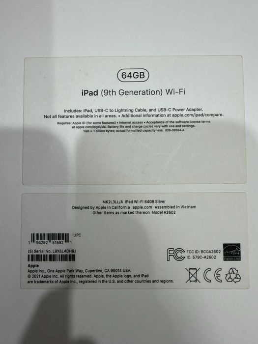 Apple iPad 9-го поколения 64GB Silver