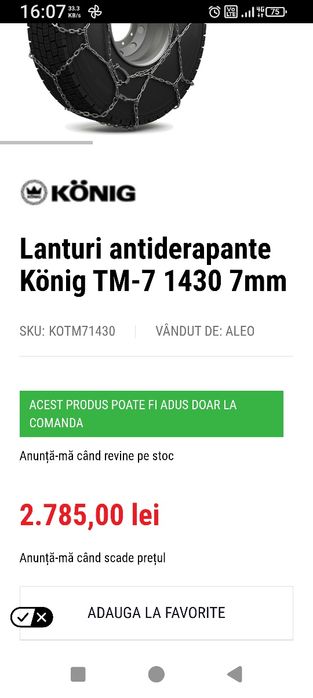 Lanțuri Konig Tm 7,315/60,22,5