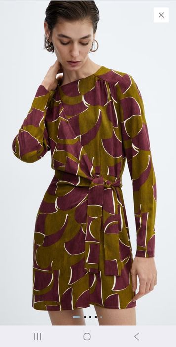 Mango burgundy dress