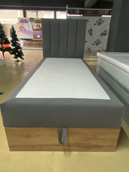 Pat Single, Clasic European, premium cu saltea inclusa 90x200