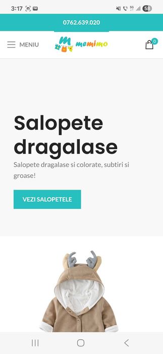 Firma comert on-line haine copii