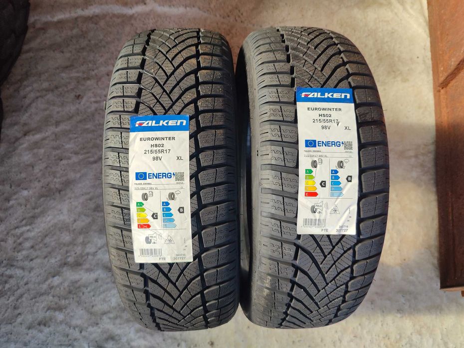 2 Нови зимни гуми 215/55R17 Falken EuroWinter HS02 XL 98V M+S 3PMFS ExtraLoad