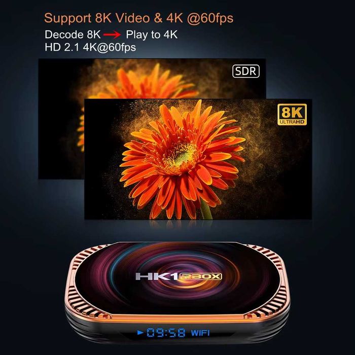 HK1 RBox X4, Amlogic 905X4, Smart TV Box Android 11, 8K 4GB Ram, 32GB