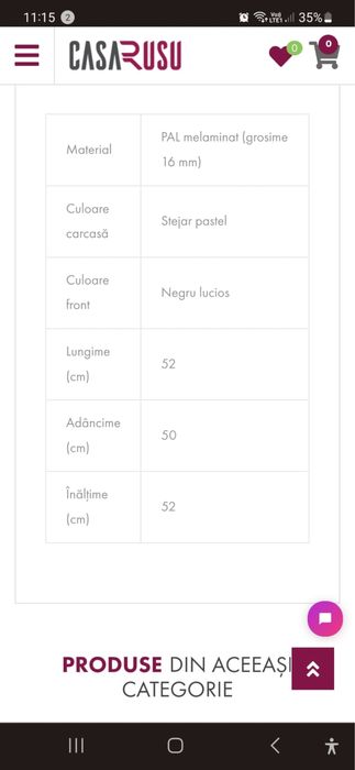 Vand mobila sufragerie Casa Rusu