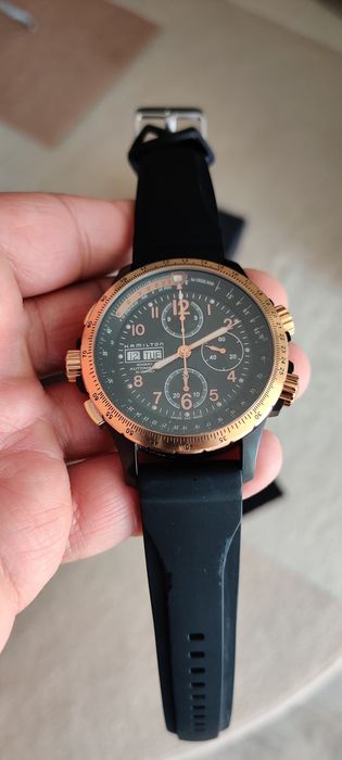 Ceas Hamilton X-Wind rose gold nou valjoux 7750 tag heuer longines