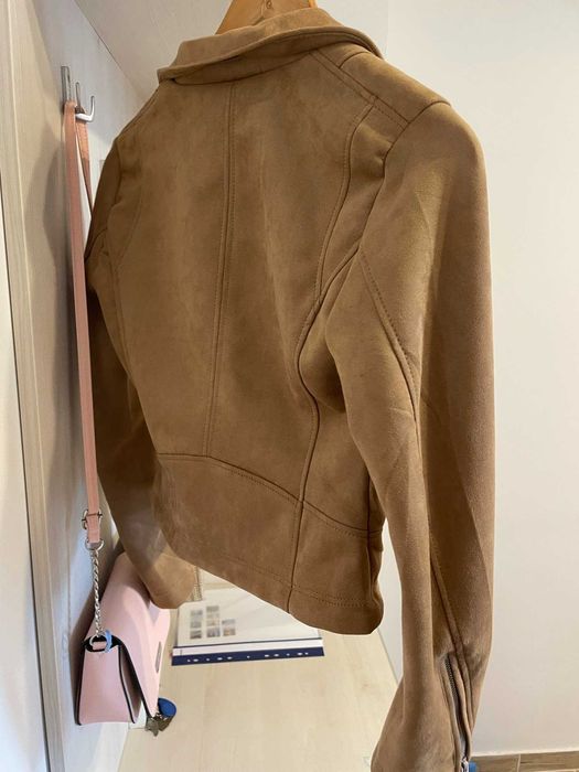 Geaca piele intoarsa maro Terranova femei XS