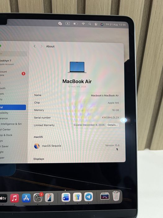 Macbook Air M4, 2025