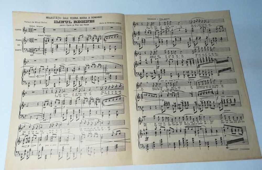 Regina Maria a României,Partitura muzicala, Perioada Interbelica, Rara