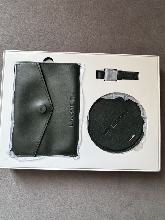 Дорожный набор Lacoste (паспортница, бирка для багажа, ремешок/часов
