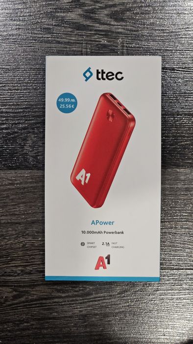 Външна батерия 10000 mAh Powerbank А1 ttec