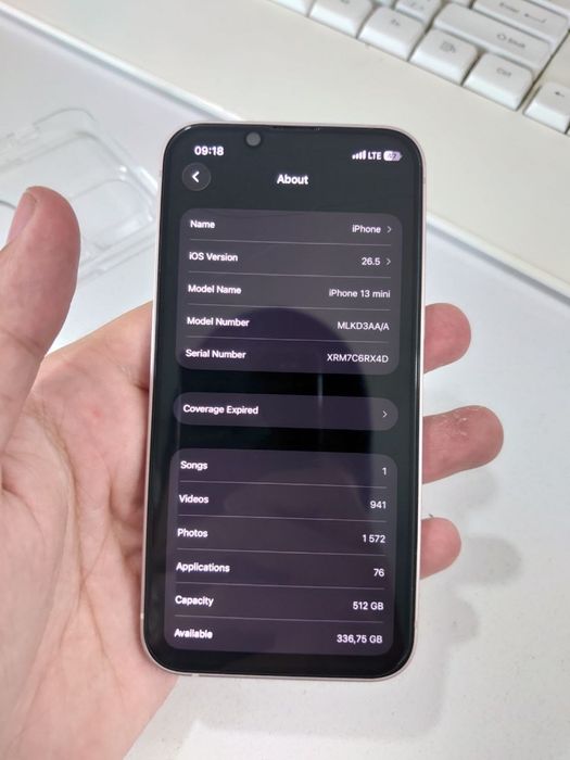 Iphone 13 mini 84% 512gb dokiment bor ayb bluts uzulib qolyapt gohida
