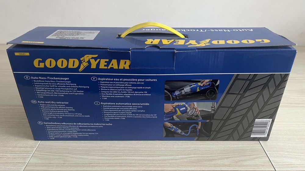 Vând aspirator auto umed/uscat Goodyear 100 W, 12  V