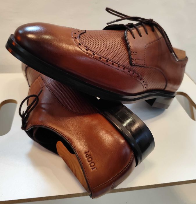 Pantofi derby 40 40.5 41 premium JOOP ! piele naturala moale maro
