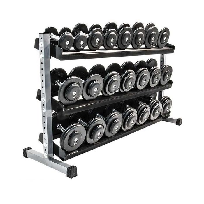 Стойка за Дъмбели 3 нива / 90 см, 120 см, 150 см / Стелаж - Поставка