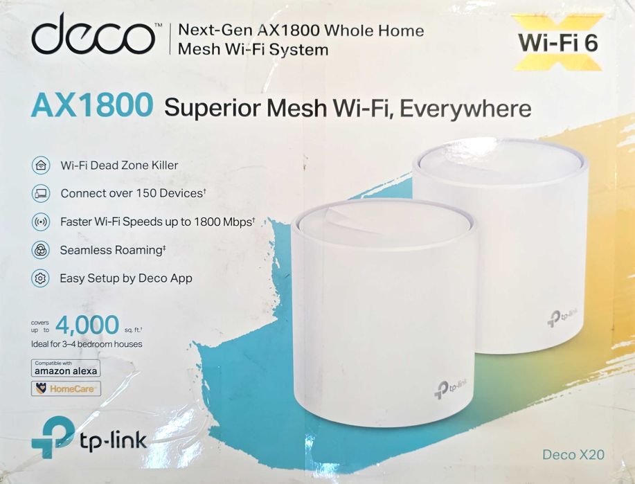 2 Pack Deco X20 Wi-Fi 6 – Быстрая и стабильная Wi-Fi Mesh система!