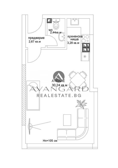 Продава се Едностаен апартамент в Пловдив, Център - 48 кв.м за 776 €/кв.м - Снимка #2