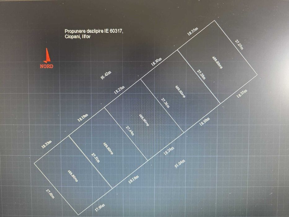 Teren 5 lot x 500 mp  Ciolpani – Izvorani-Intravilan construibil --