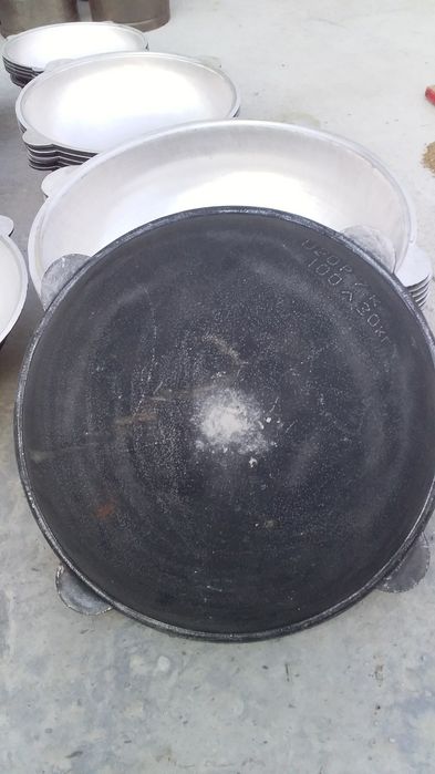 100 ltrli duralimin qalin oģr ichi siliq qozon