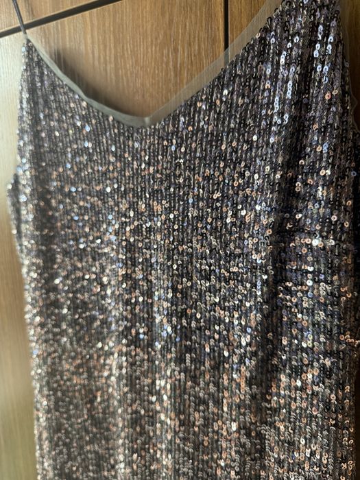 Дълга рокля с паети