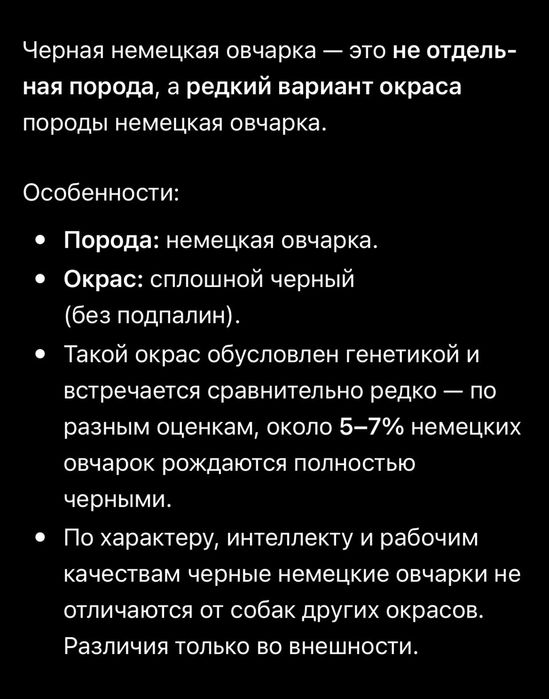 Немецкая овчарка черного окраса