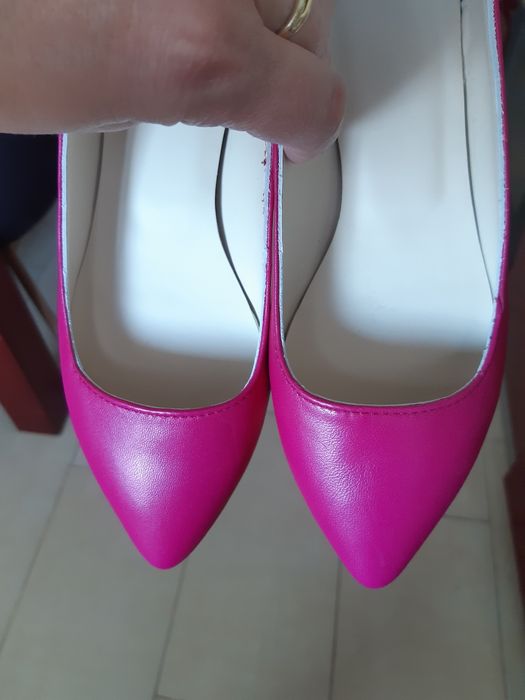 Balerini fucsia piele marimea 35