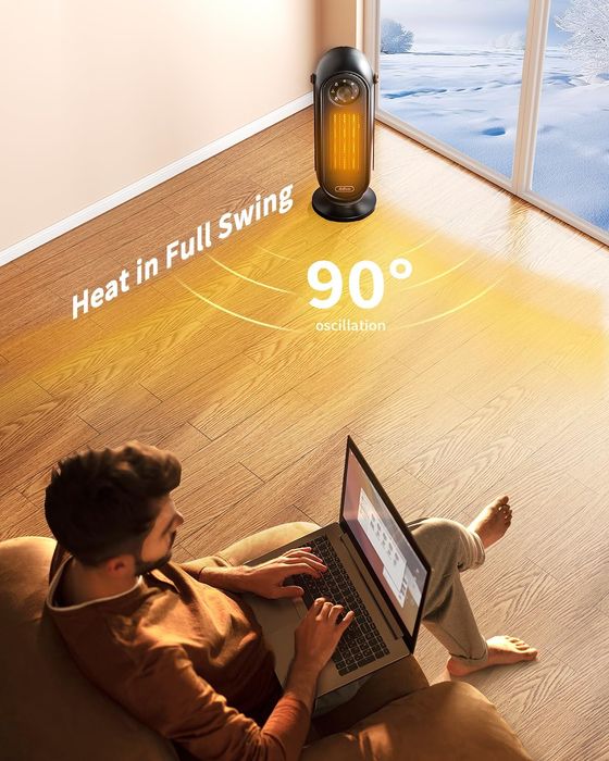 Топ Цена!Ел.Печка с Модерен дизайн 1500w, 2степени,защита от обръщане.