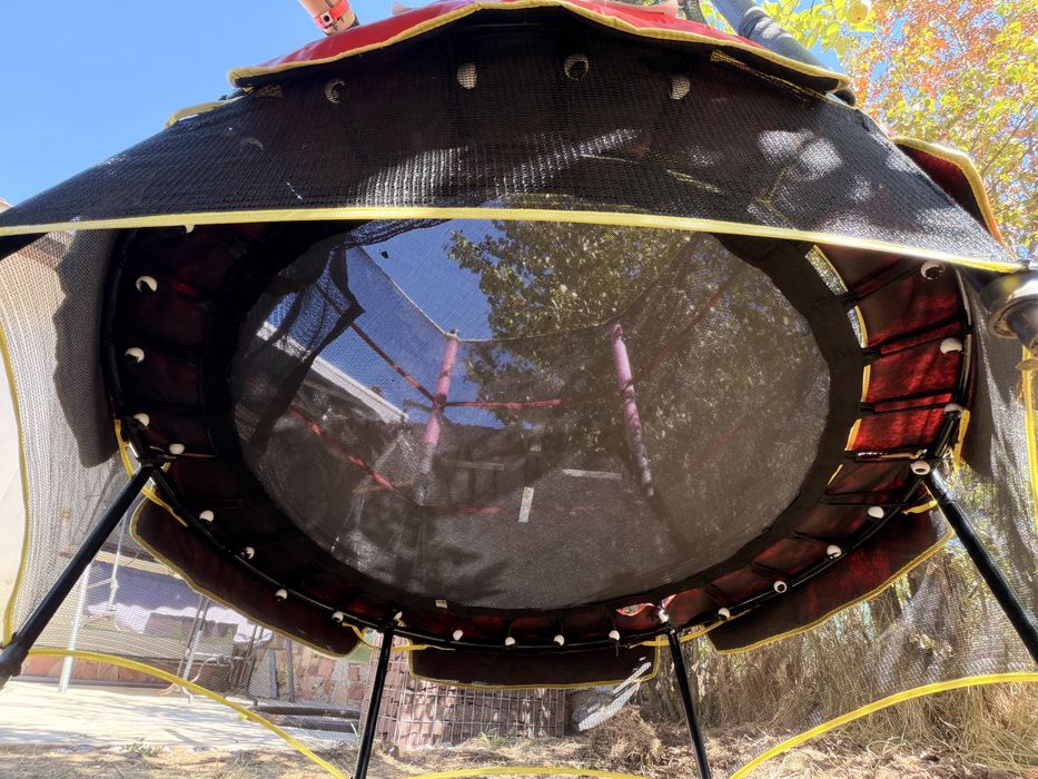 Детски батут Buba - 4.5FT, с мрежа, 140 cm