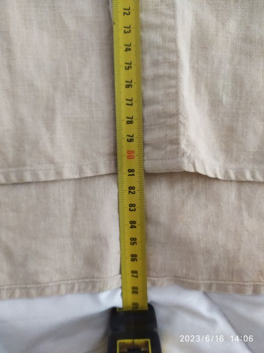 Риза лен/памук XL къс ръкав