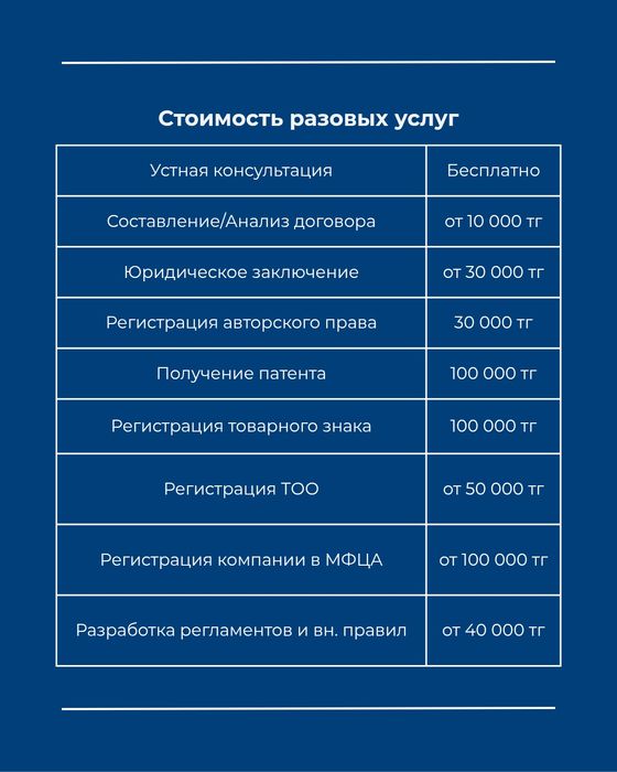 Юридические услуги