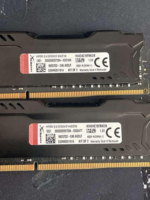 8GB DDR4 Rami Kingston 2x4