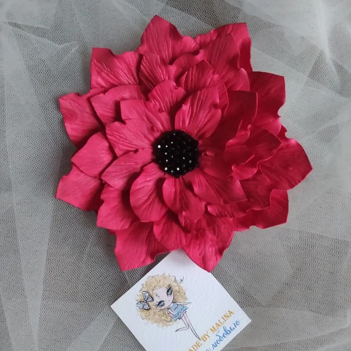 Брошь цветок ручной работы