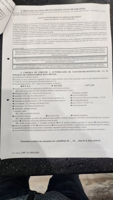 Vand teren militari ,Păcii str Valea cascadelor